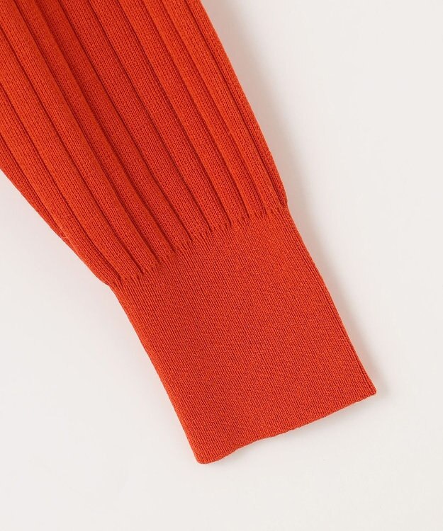 自由区 S 【アンサンブル対応・洗える】ハイツイストコットンアセテート カーディガン ダークオレンジ