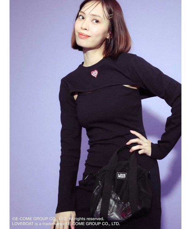 Green Parks ■別注　ＬＯＶＥ　ＢＯＡＴ　キャミワンピ×ボレロ Black