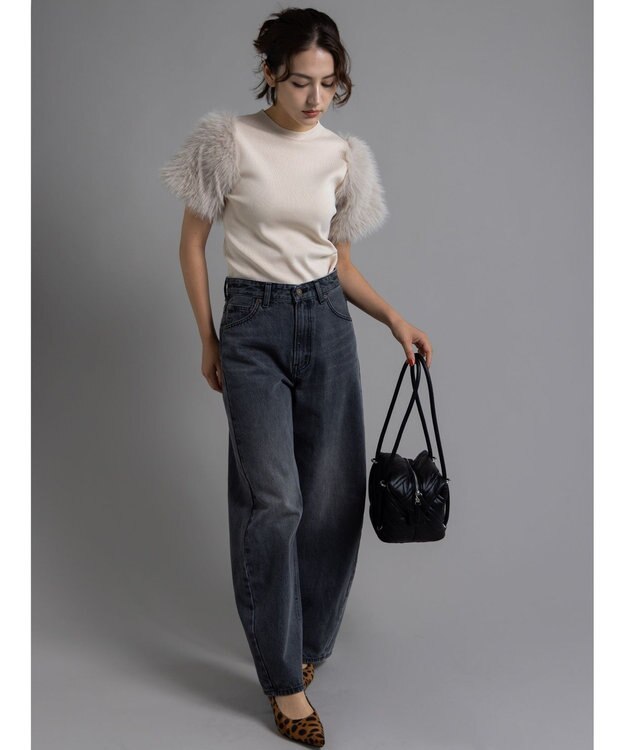 Te chichi スリーブファーニットプルオーバー《2025Autumn catalog item》 ベージュ