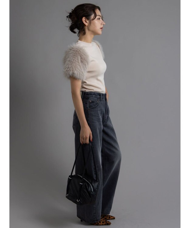 Te chichi スリーブファーニットプルオーバー《2025Autumn catalog item》 ベージュ