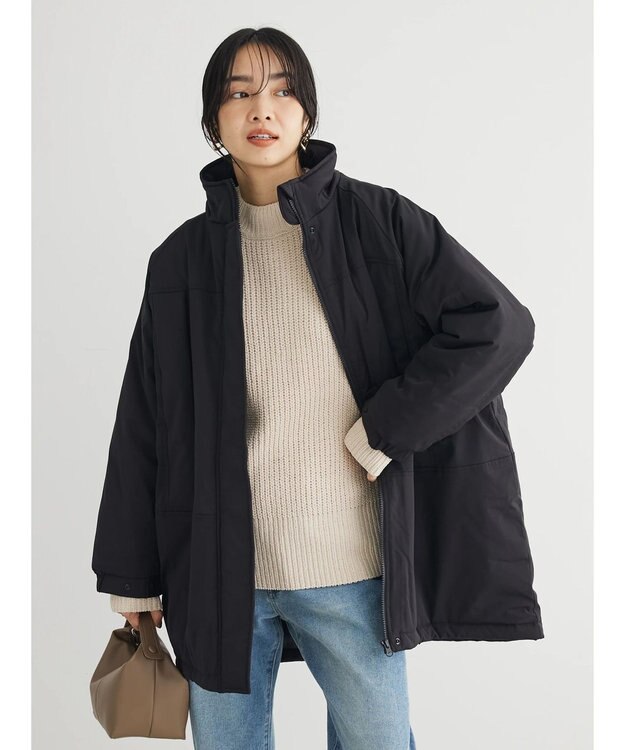 Green Parks ｍｏｋｏモール畦編みモックネックプルオーバー Off White