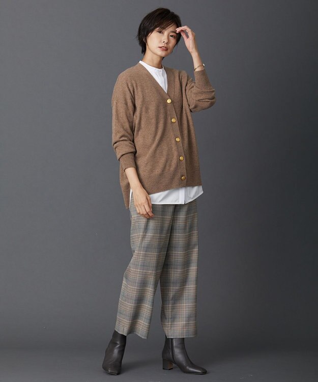 J.PRESS LADIES 【120周年企画・洗える】CASHMERE BLEND カーディガン ブラウン系