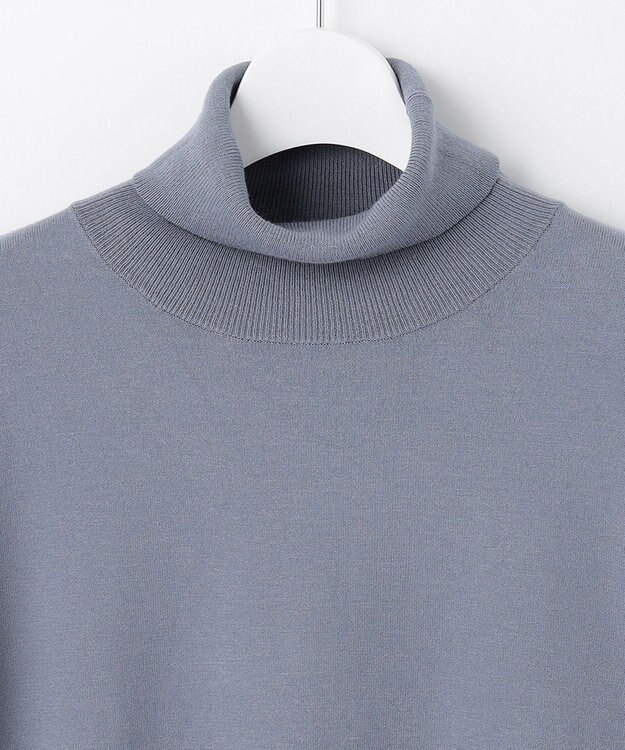J.PRESS LADIES L 【洗える】PRINCE タートルネック ニット サックスブルー系