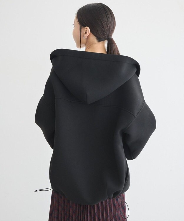 earth music&ecology フーディーダンボールジップブルゾン Black