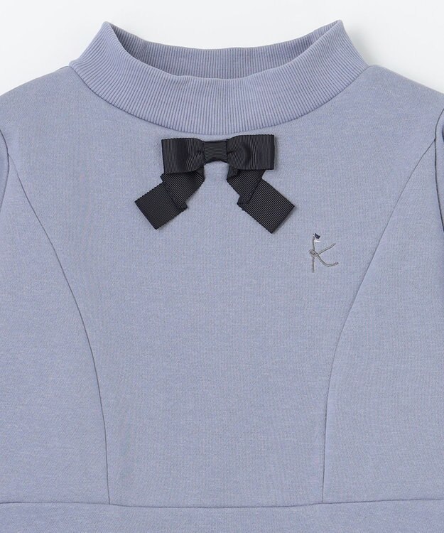 組曲 KIDS 【150-160cm】リボンタイ ワンピース ダスティブルー系