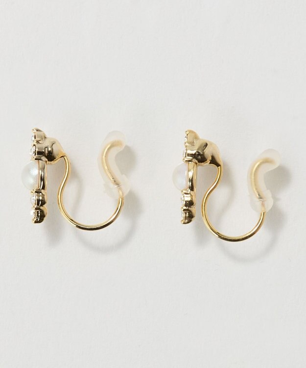 Phoebe 〈痛くないシリーズ/金属アレルギー対応〉クイーンパールビジューライトフィットイヤリング/ニッケルフリー ホワイト