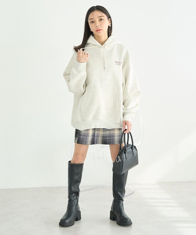 earth music&ecology アソートロゴフーディー Oatmeal