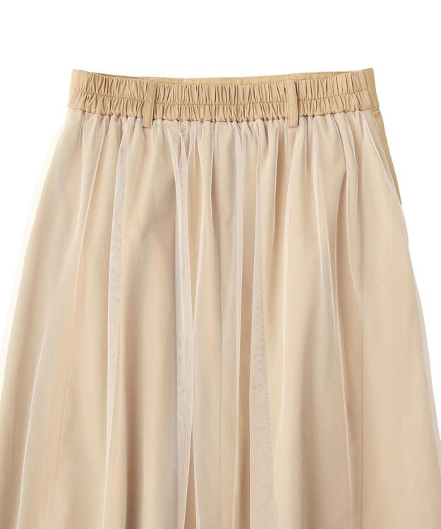 YECCA VECCA 異素材MIXロングスカート Beige