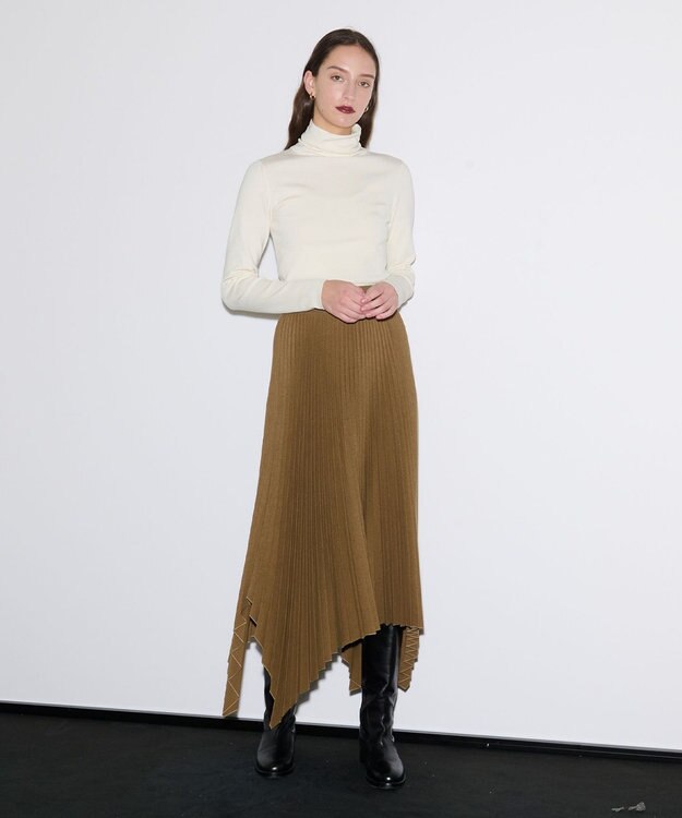 JOSEPH プリーテッドフランネル　プリーツスカート Khaki