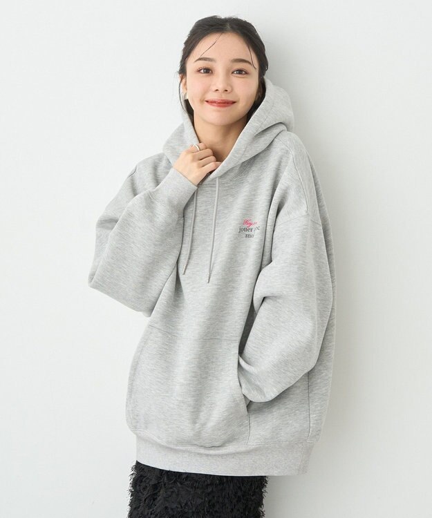 earth music&ecology アソートロゴフーディー Gray Mixture