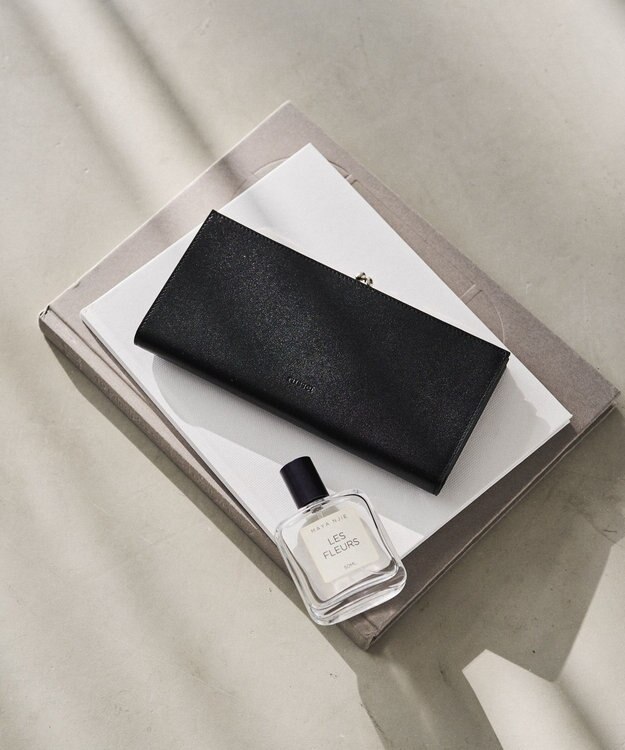 russet がま口長財布(SO-445) Black