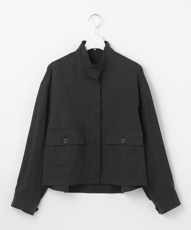 23区 【SLOW/一部店舗限定】ウォッシュドピーチタフタ ブルゾン グレー系