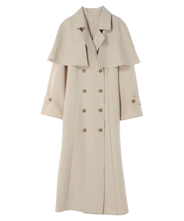 earth music&ecology ２ＷＡＹケープトレンチコート Light Beige