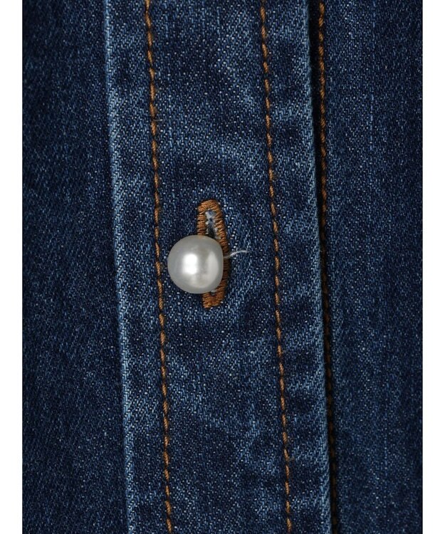 CRAFT STANDARD BOUTIQUE デニムパールボタンワンピース Indigo
