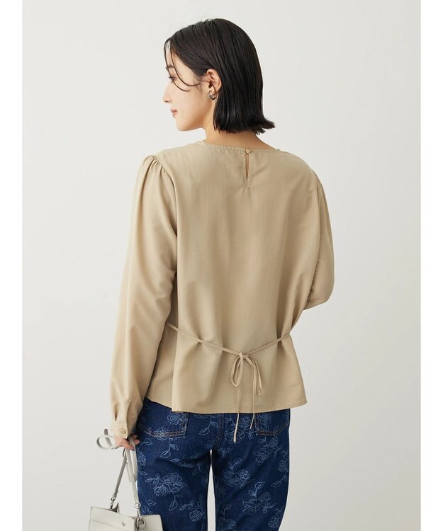 Green Parks レイヤード風ビスチェブラウス Beige