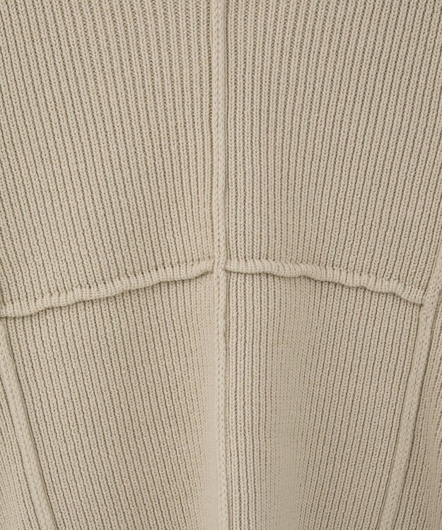 Green Parks リブ切替Ｖネックニットプルオーバー Light Beige