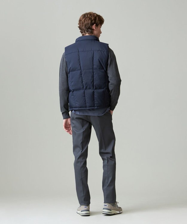 J.PRESS MEN ナイロンワッシャータフタ ダウンベスト ネイビー系