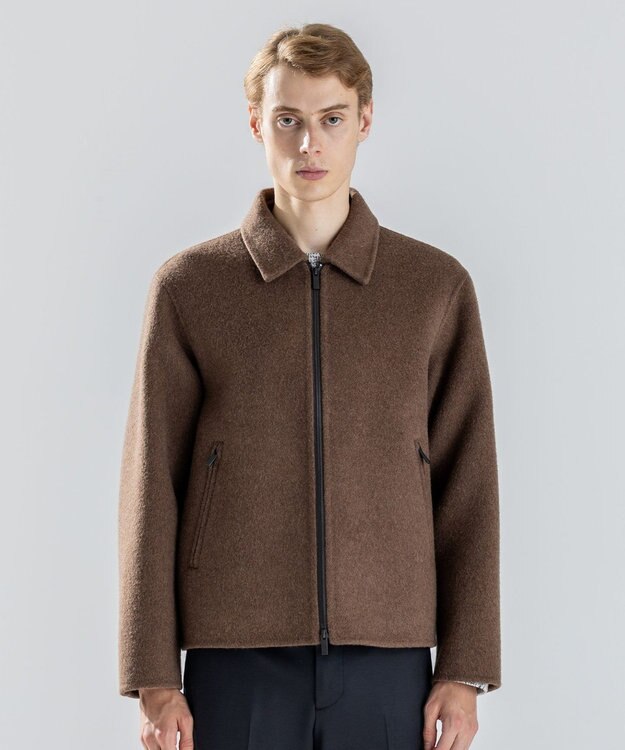 JOSEPH HOMME 【新素材】ウールキャメルリバー　ジップアップブルゾン キャメル系