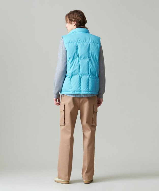 J.PRESS MEN ナイロンワッシャータフタ ダウンベスト スカイブルー系