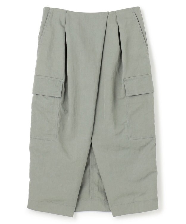 BEIGE， 【洗える】ACANTHUS / カーゴディティールコクーンタックスカート Light Khaki