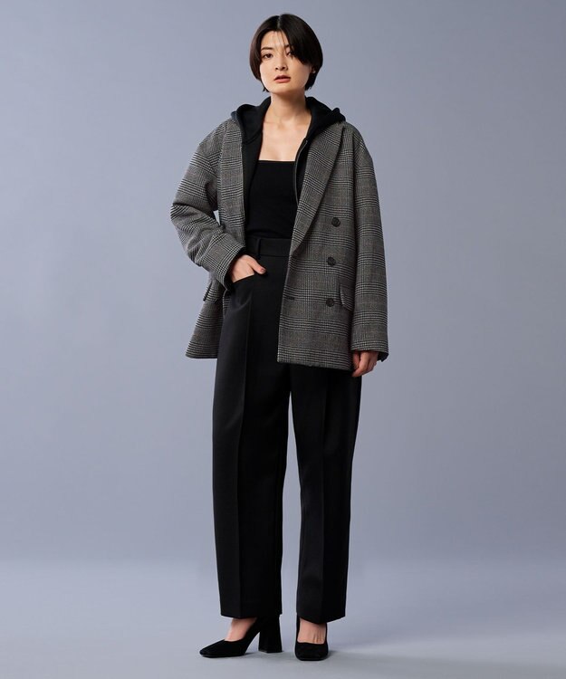 uncrave 【手洗い可】ウォッシャブル ツイード ジャコット（uncrave STANDARD） ブラックチェック