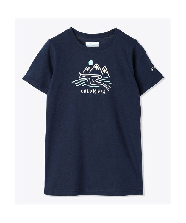 Columbia Columbia/ 【KIDS】ミッションレイクショートスリーブグラフィックシャツ /コロンビア Collegiate Navy、 Weaving Waterscape