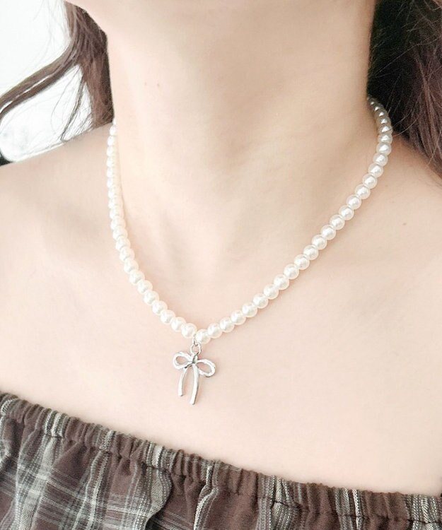 WEGO Lモチーフトップパールネックレス 柄1