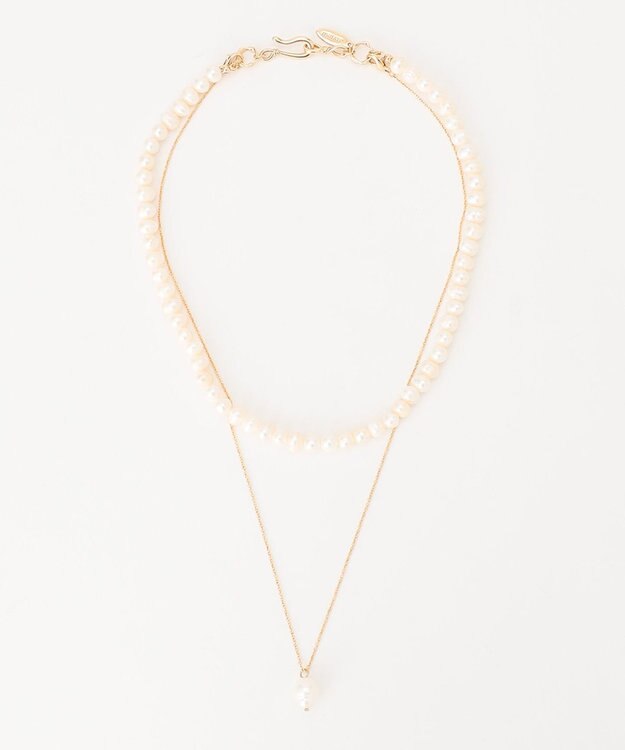 自由区 2連パール ネックレス ホワイト系