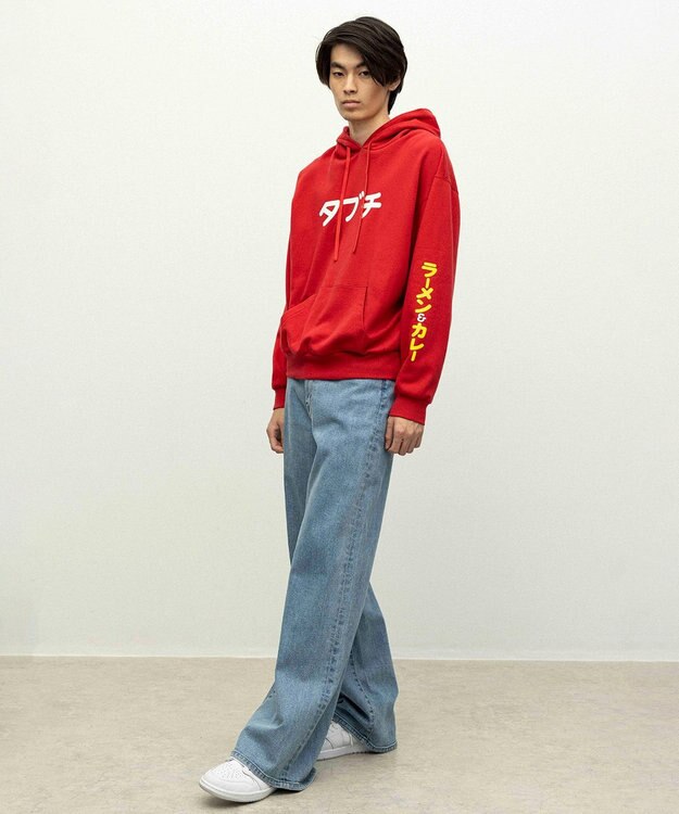 NAVE タブチ×NAVE ロゴフーディ レッド系
