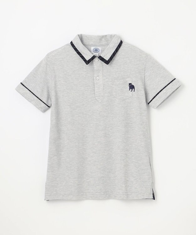 J.PRESS KIDS 【140-170cm】 T/Cライト鹿の子ポロシャツ ライトグレー