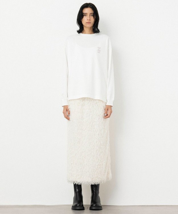 NAVE 【xNAVE】Six Sence Recordコラボ グラフィックロングスリーブT アイボリー系