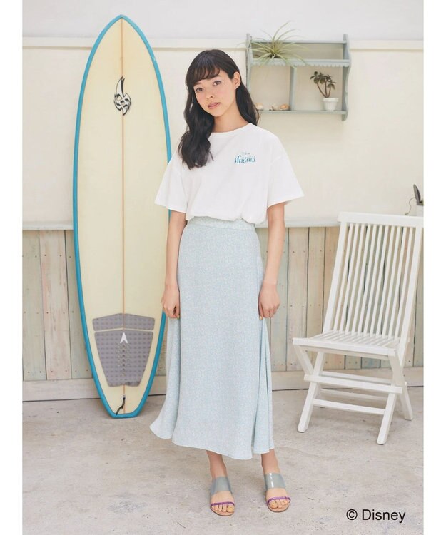 earth music&ecology リトル・マーメイド / プリントTee Off White