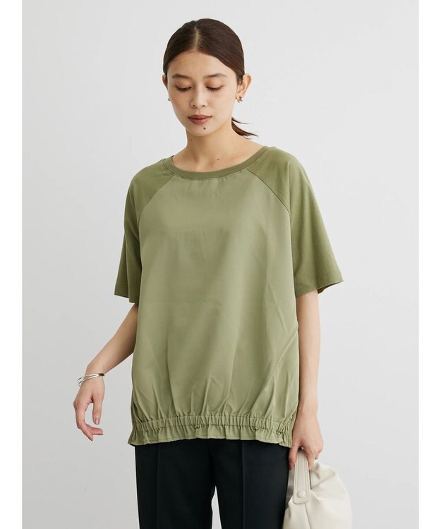 Green Parks 前ゴムドッキングカットプルオーバー Light Khaki