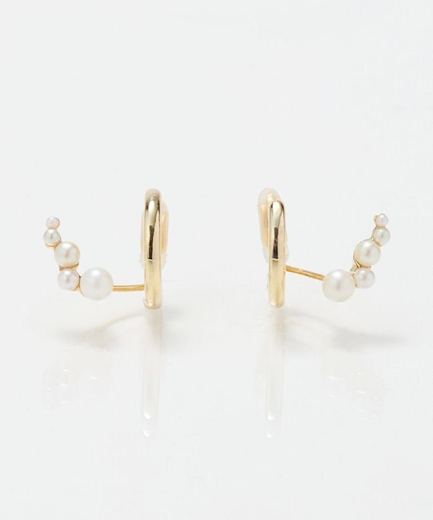 Phoebe 【痛くないシリーズ】ミルキーウェイパールフロートライトフィットイヤリング　ゴールド ゴールド