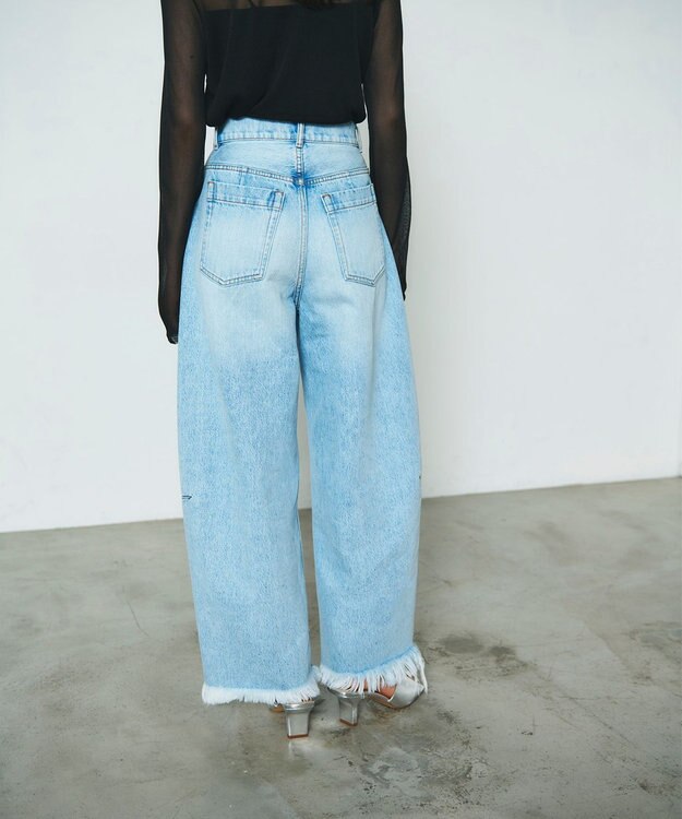 GRACE CONTINENTAL 切替ボリュームデニム インディゴ