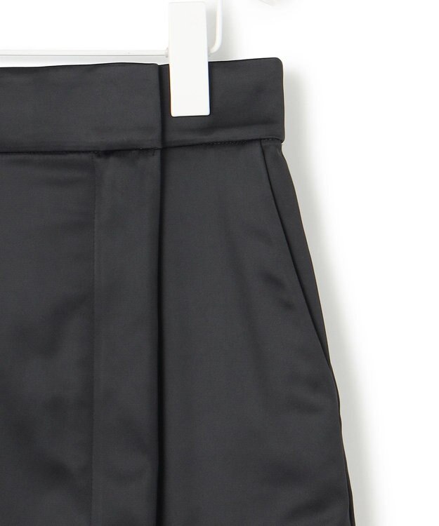 ICB 【洗える】 ハイマルチストレッチサテン スカート ブラック系