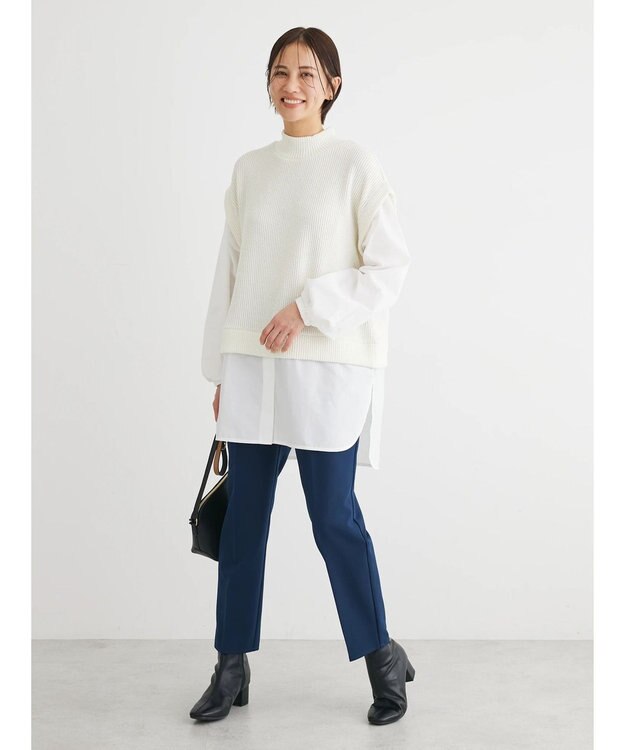 Green Parks きれいシルエットパンツ（アンクルテーパード） Dark Navy