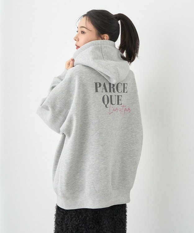 earth music&ecology アソートロゴフーディー Gray Mixture