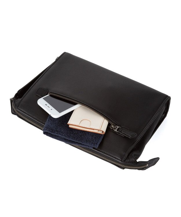 ACE BAGS & LUGGAGE LO HOMME PRESSE アルカイックソフト 本革 セカンドバッグ 71781 ロ・オム・プレッセ ブラック