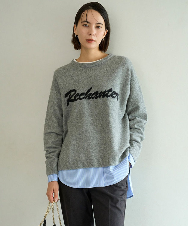 UNFILO L シャツコンビ レイヤードＴ オフ×ストライプ