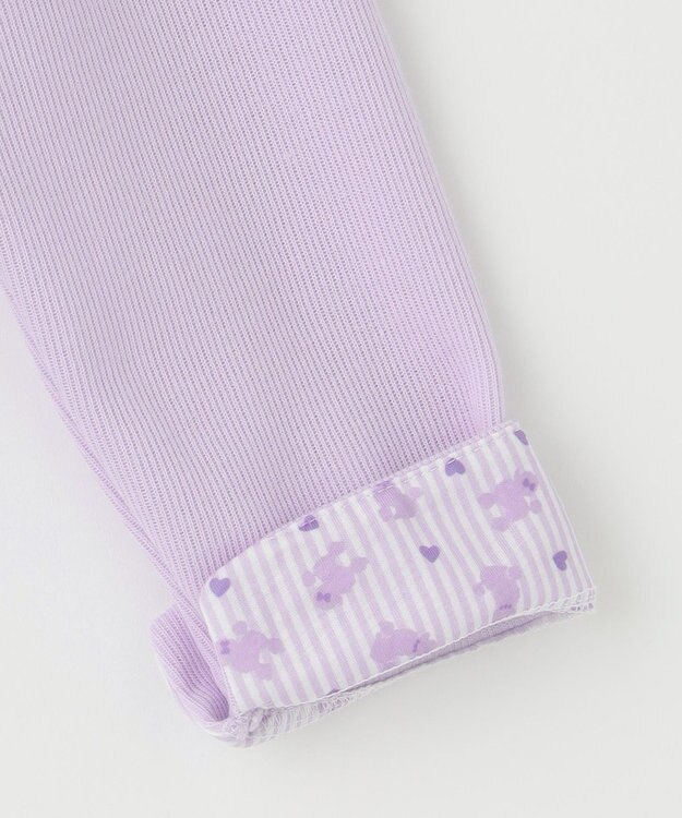 ANY KIDS スナップボタン フレンチ カーディガン ラベンダー