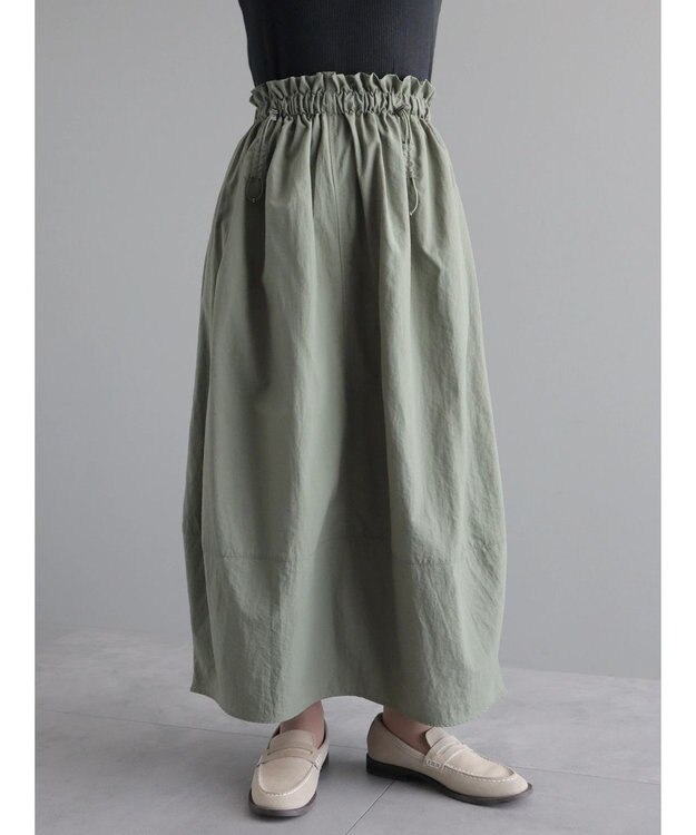 CRAFT STANDARD BOUTIQUE ウェストフリルバルーンスカート Khaki