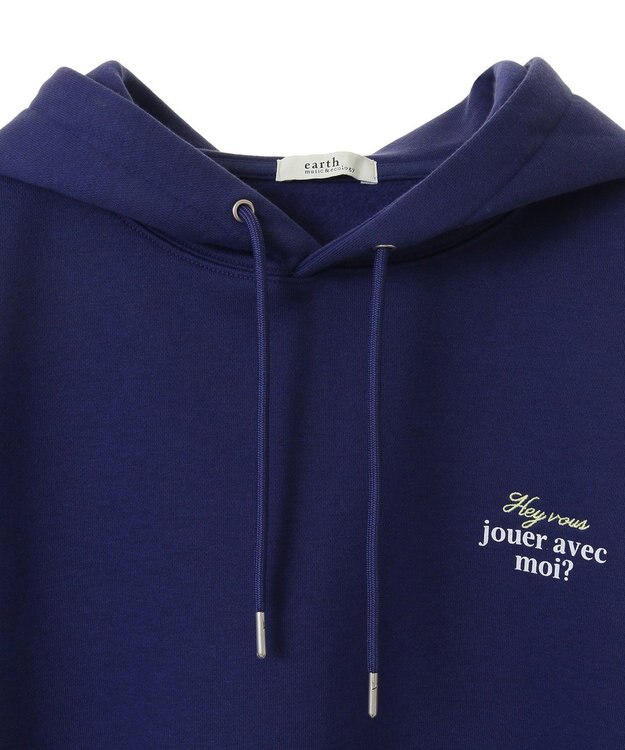 earth music&ecology アソートロゴフーディー Blue