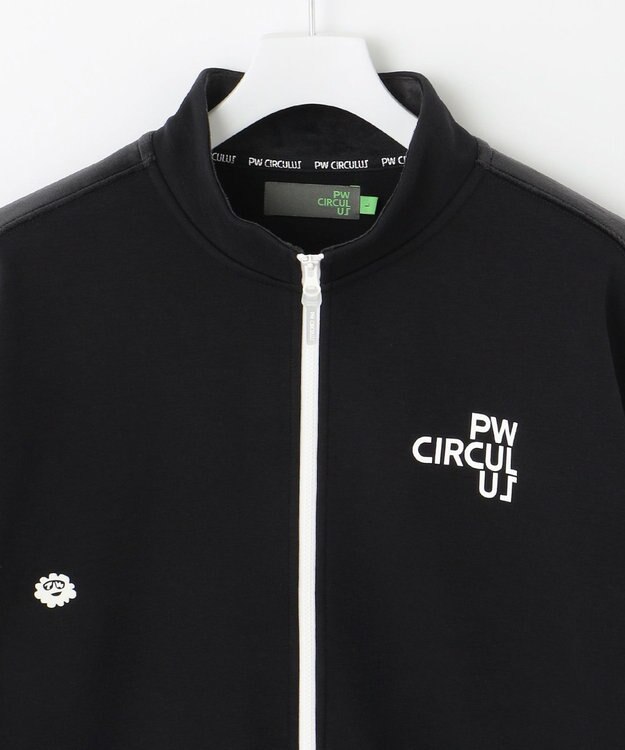 PW CIRCULUS 【MEN】ジャージー スタンド ジップアップ ブルゾン ブラック系