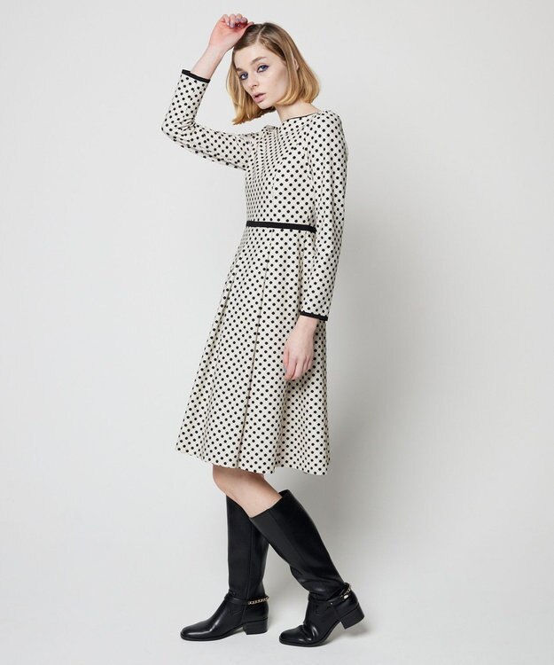 TOCCA 【洗える！】CLOVER STAMP ドレス ベージュ系5