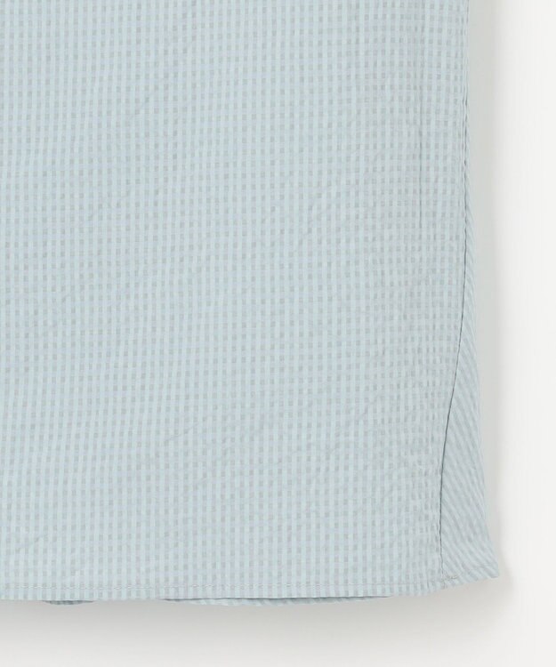 J.PRESS LADIES 【洗える】アセテートレーヨンコットンチェック ペプラム ブラウス ミント系3