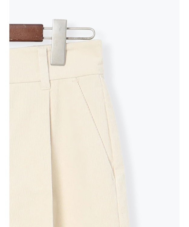 Te chichi 【宮本茉由着用】コーデュロイワイドパンツ オフホワイト