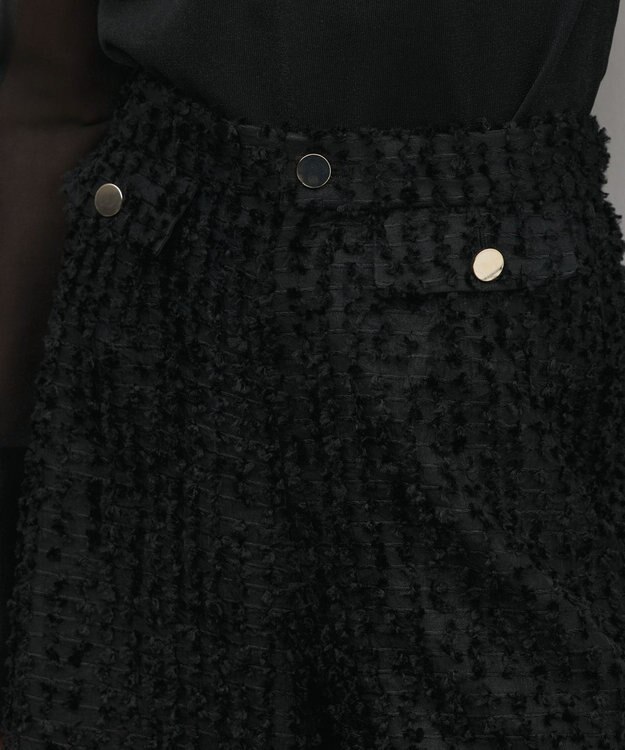 GRACE CONTINENTAL カットジャガードハーフパンツ ブラック