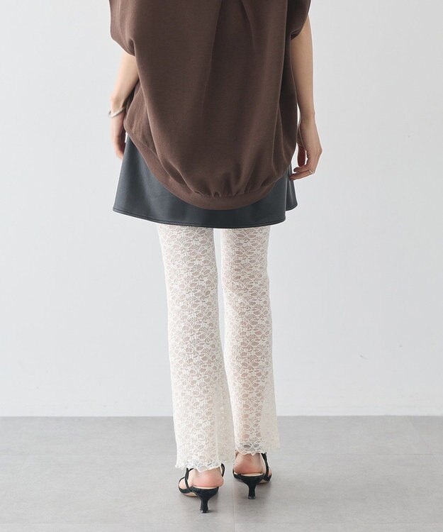 earth music&ecology レースフレアパンツ Off White