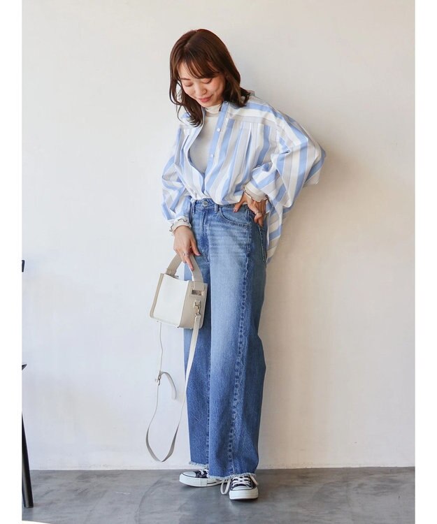 AMERICAN HOLIC イージーケア切替タックワイドシャツ Multi